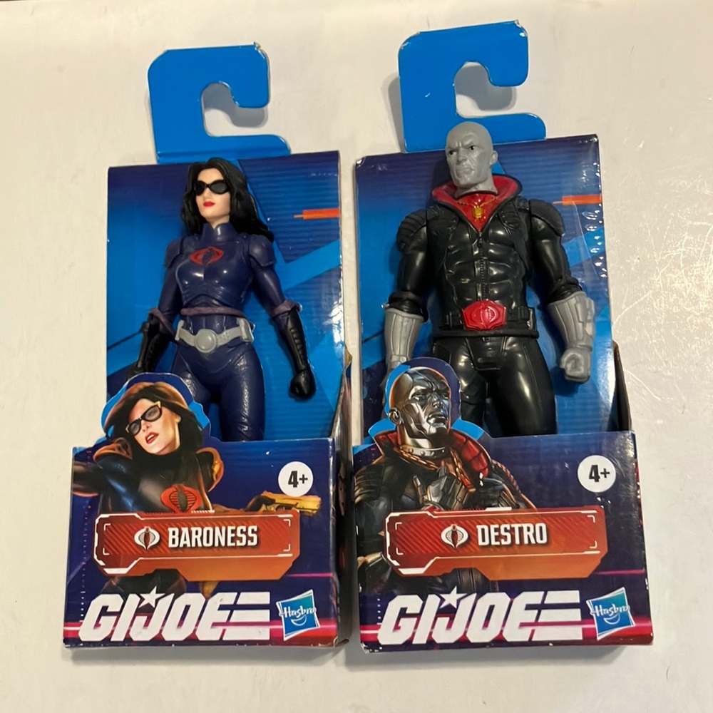 Hasbro GI Joe Baroness and Destro Figures - Blue‎ and Black